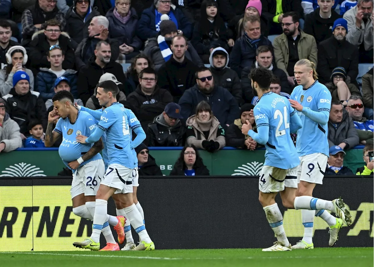 Manchester City Zegeviert op Leicester City