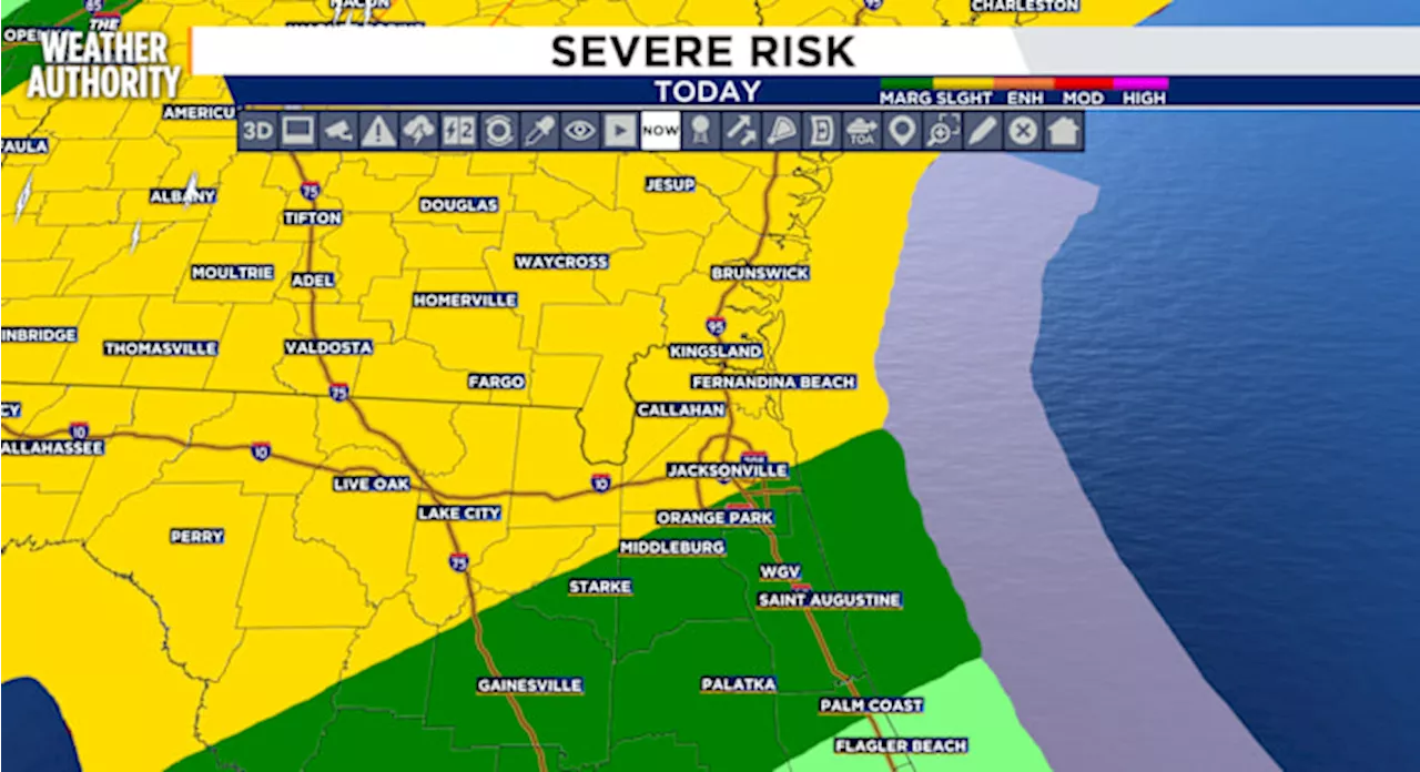 Severe Storm Potential in Southeast Georgia and Northeast Florida