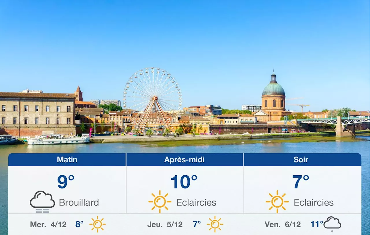 Météo Toulouse: prévisions du mardi 3 décembre 2024