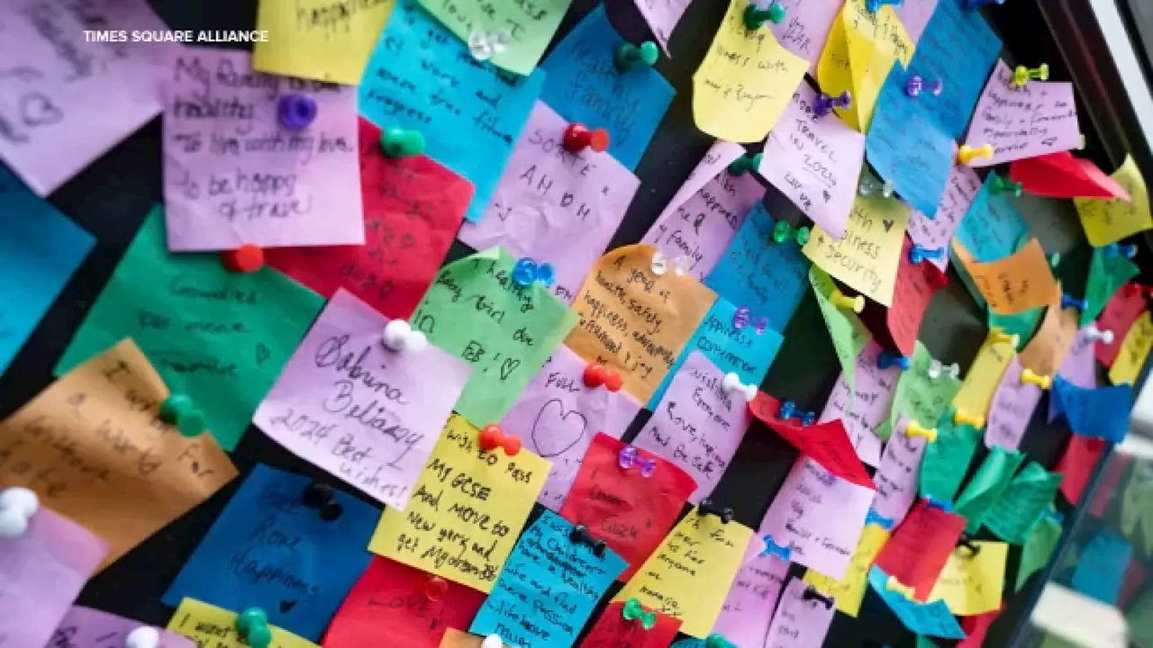 Wishing Wall returns to NYC's Times Square ahead of New Year's Eve