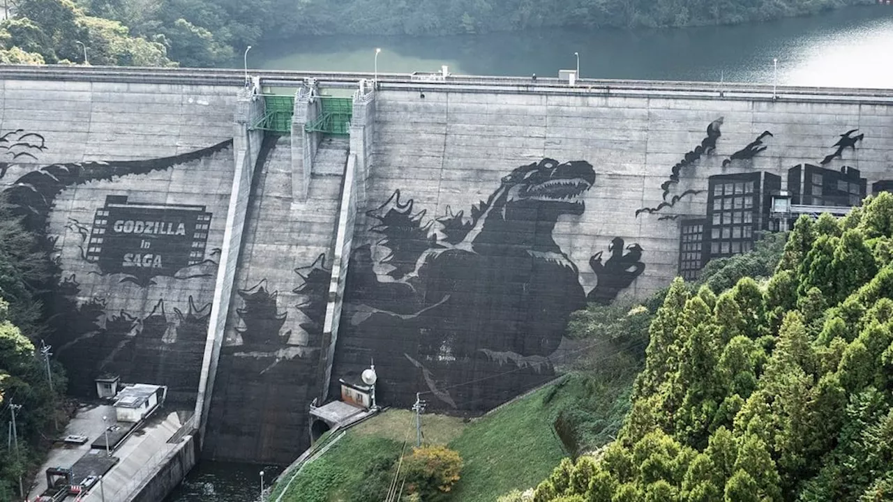 Deutsche Firma kärchert Godzilla-Denkmal auf japanischem Staudamm