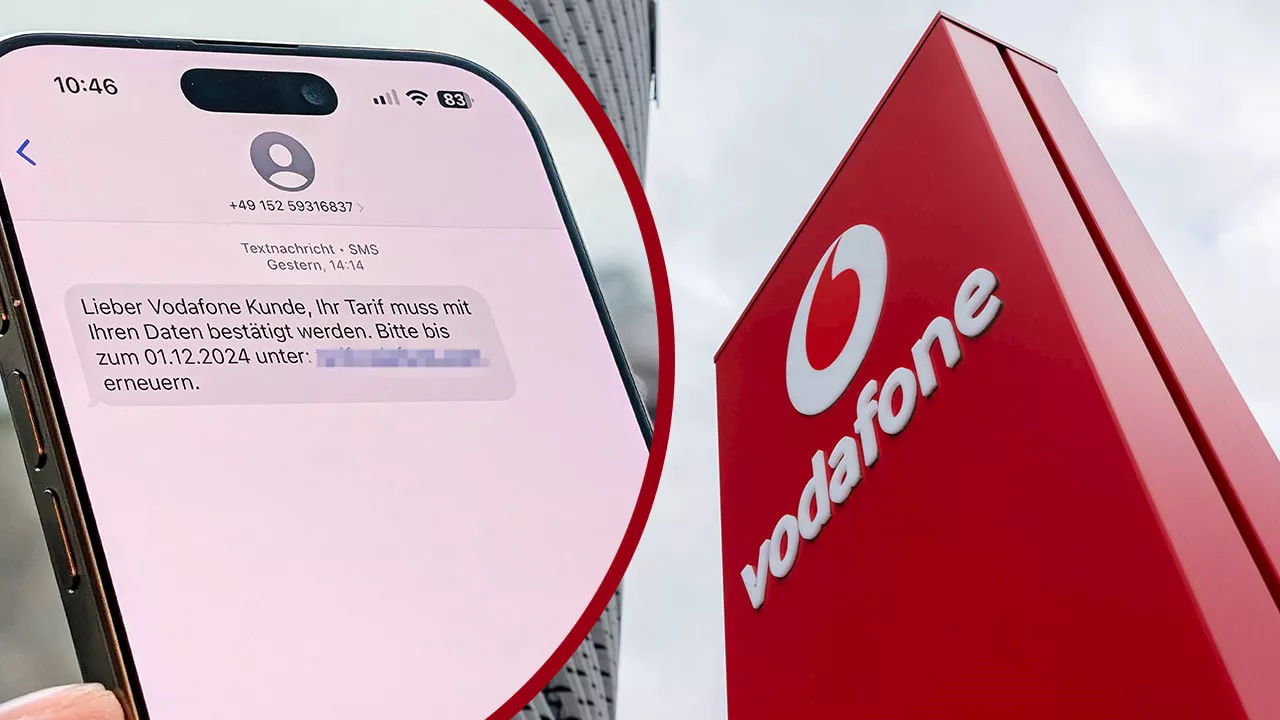 Fake-SMS von Vodafone: Kriminelle nutzen Phishing-Falle