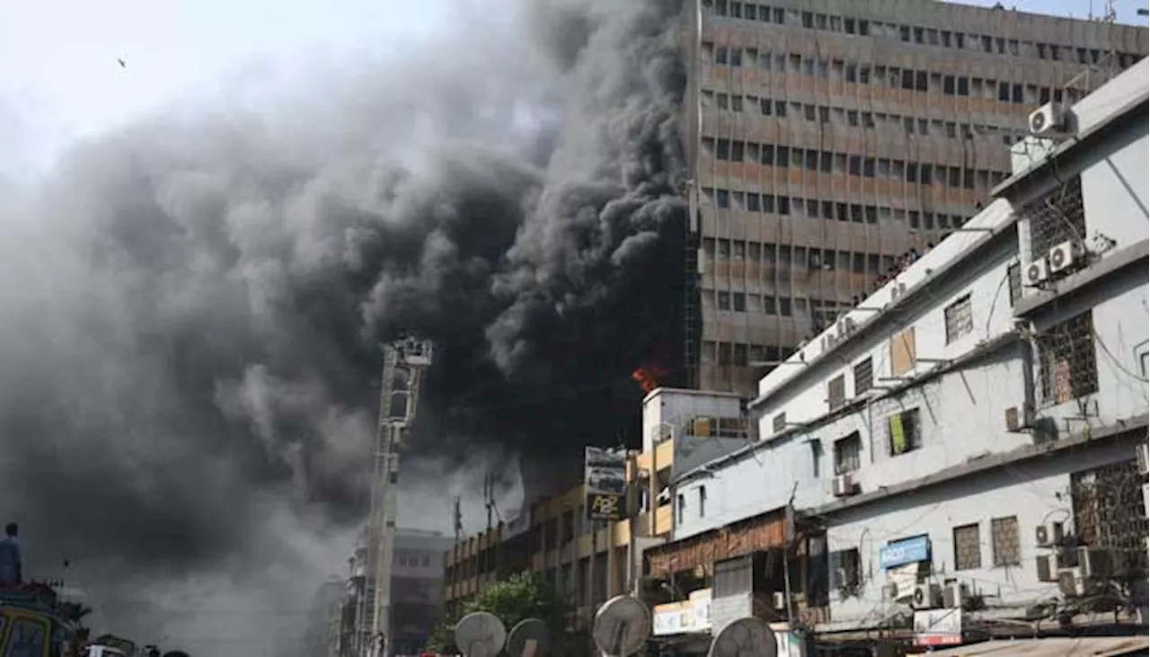 Fire erupted at Rimpa Plaza brought under control after intense efforts