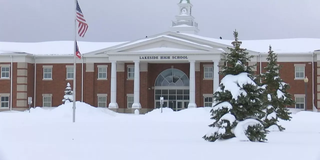 Lakeside High School closed after partial roof collapse due to snow