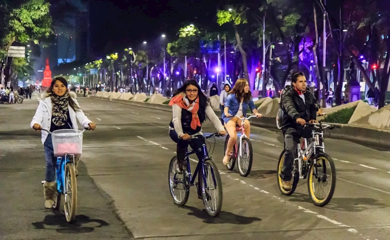 ¡No te lo pierdas!; Semovi prepara el último Paseo Nocturno 'Muévete en Bici' de 2024