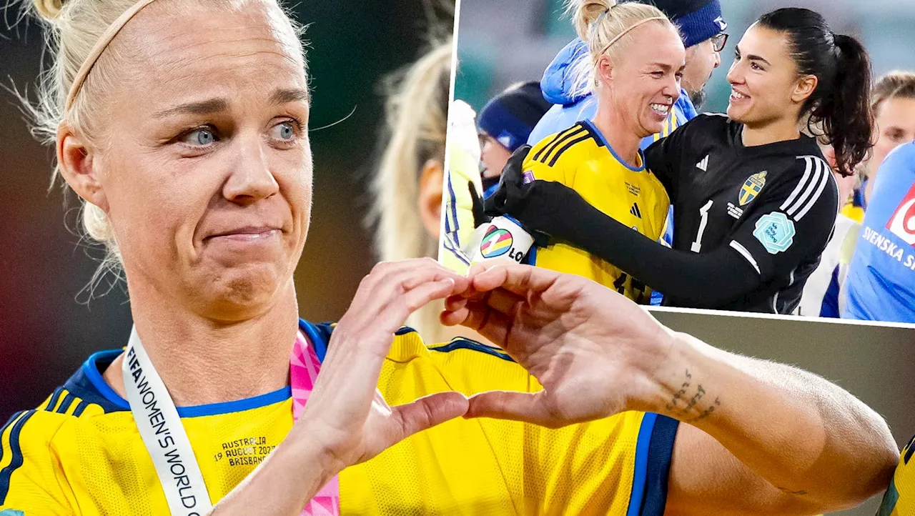 Caroline Seger avtackas – lagkamraterna avslöjar starkaste minnet