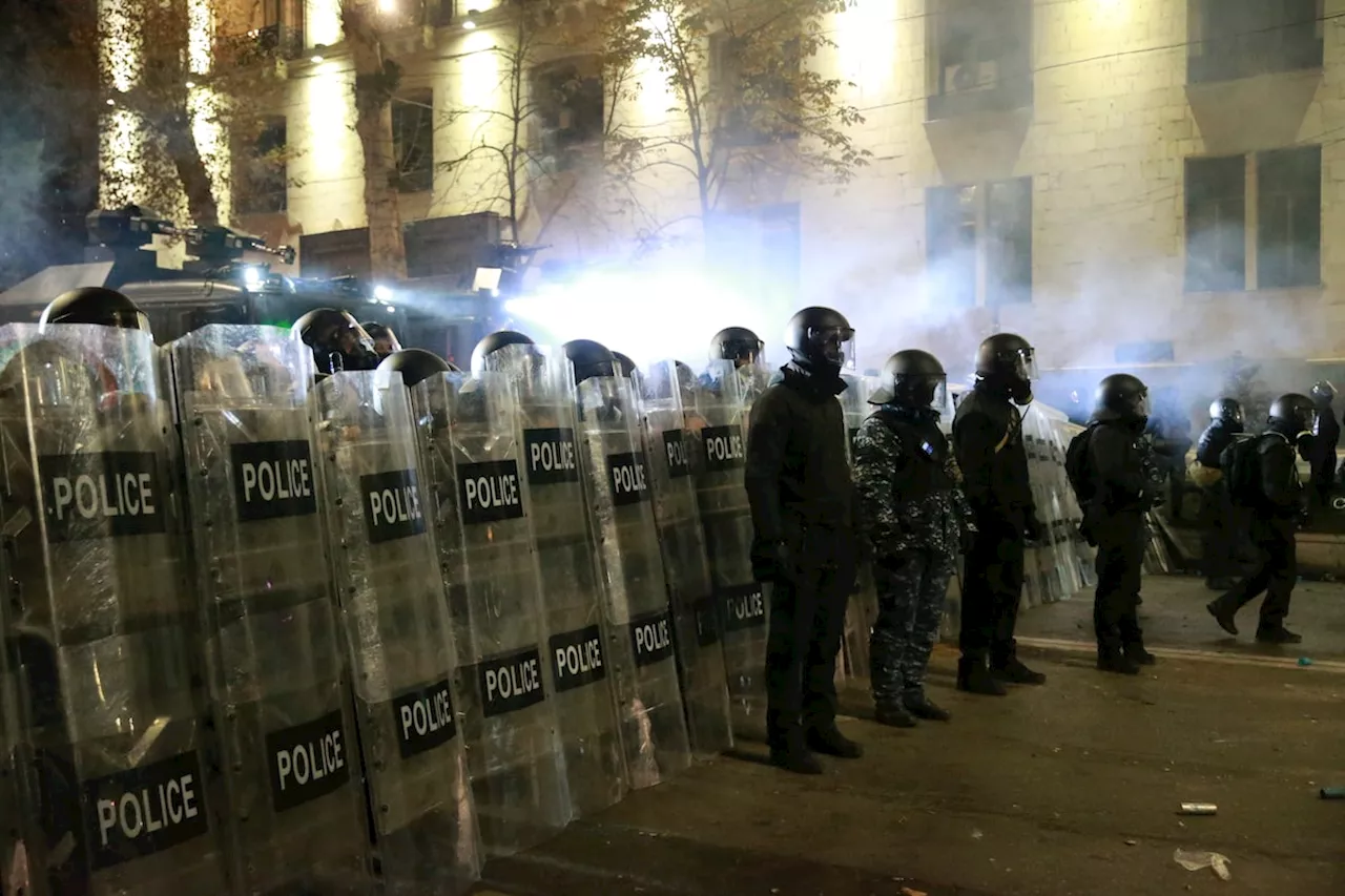 Georgian rights official accuses police of torturing people protesting government’s suspension of EU talks