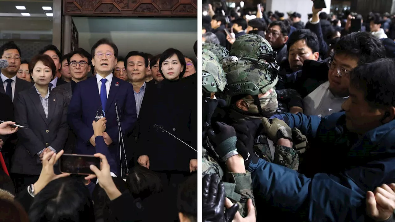 South Korean parliament defies president and blocks martial law as clashes erupt between troops and protesters