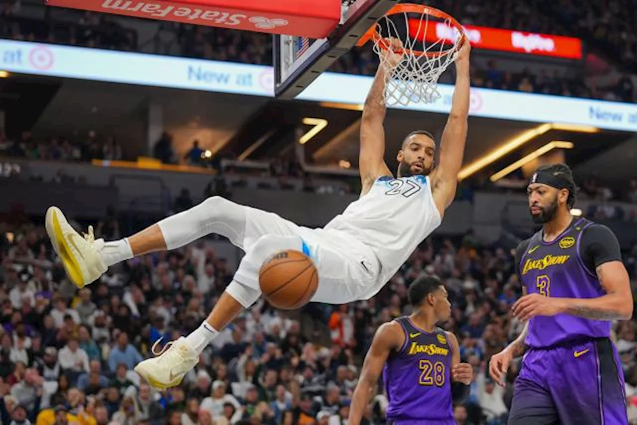 NBA : Minnesota s'offre les Lakers avec un double-double de Gobert, Risacher et Atlanta enchaînent