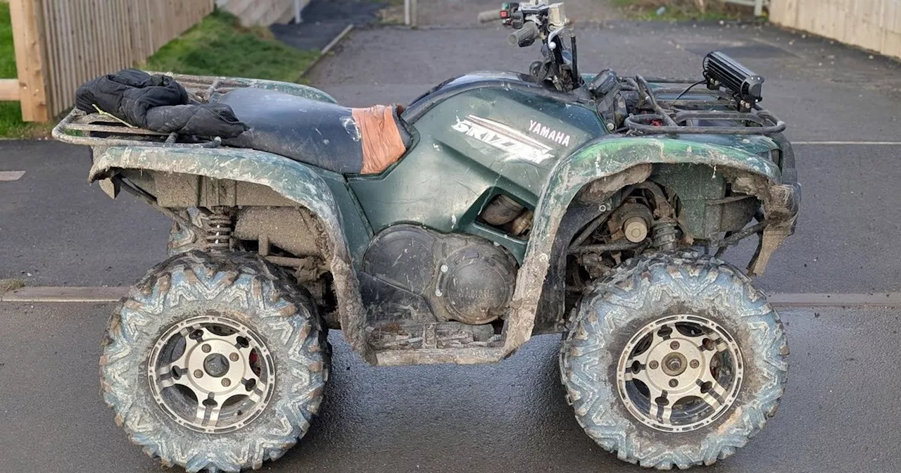 Police seize quad bike 'being used by parents and small child' on estate