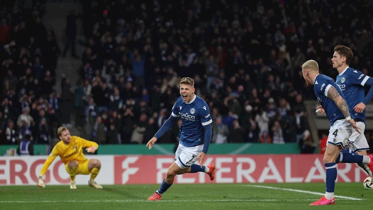 Stuttgart fertigt SSV Jahn ab: Traumtore und Elfer: Arminia Bielefeld feiert Sensation im DFB-Pokal