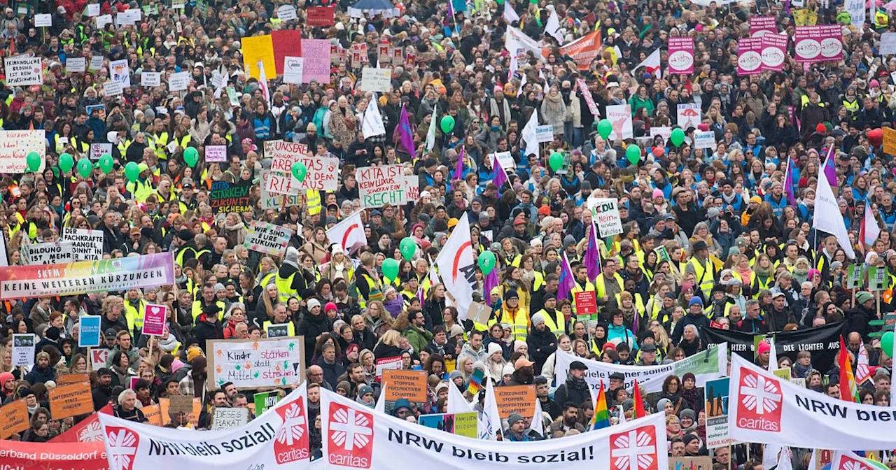 Großdemo in NRW zeigt Wirkung: Landesregierung mildert Sozialkürzungen ab