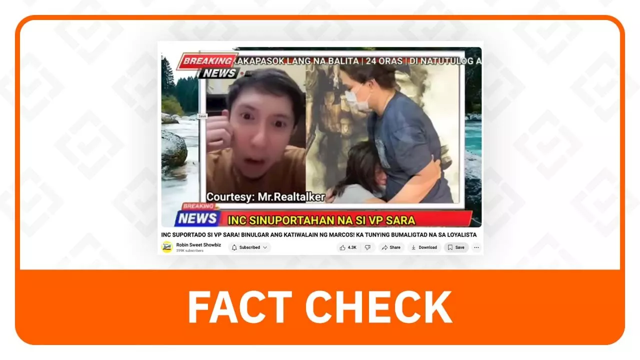 FACT CHECK: No INC statement backing VP Sara Duterte’s outburst vs Marcos