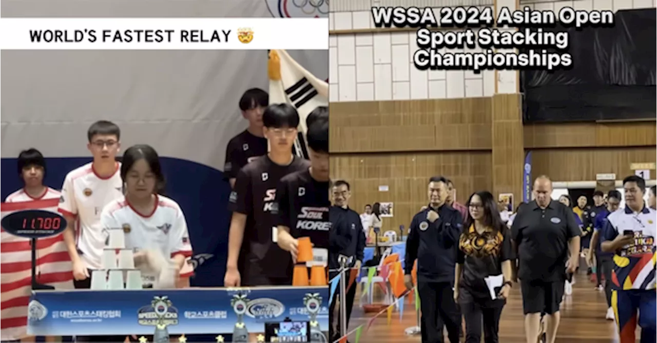 [VIDEO] Malaysian Team Goes Viral For Impressive Sport Stacking Skills At 2024 Asian Open