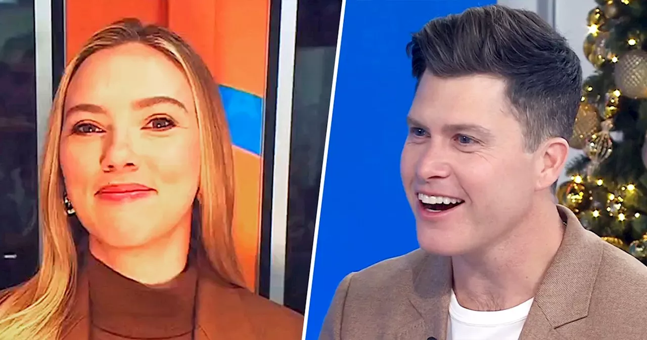 Colin Jost Fails to Answer a Question About Wife Scarlett Johansson on 'Pop Culture Jeopardy!'