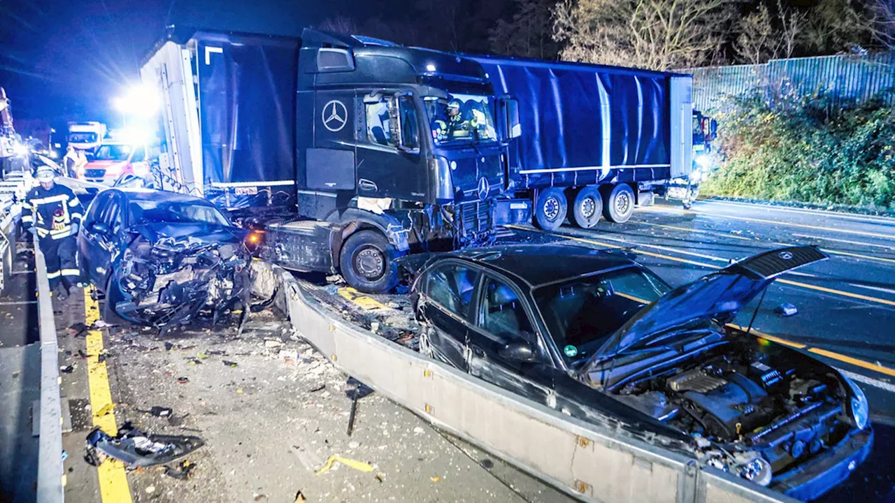 Lkw-Fahrerei auf deutscher Autobahn endet in Chaos