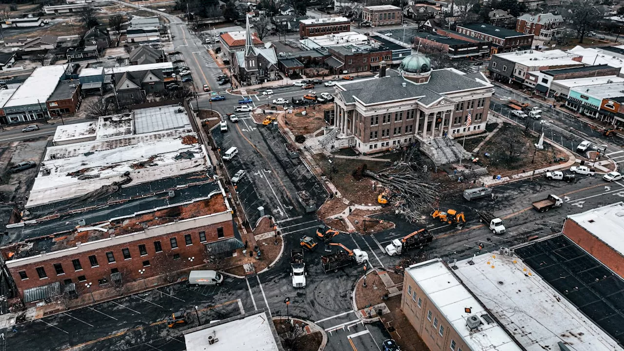 EF-1 Tornado Rips Through Athens, Alabama Downtown