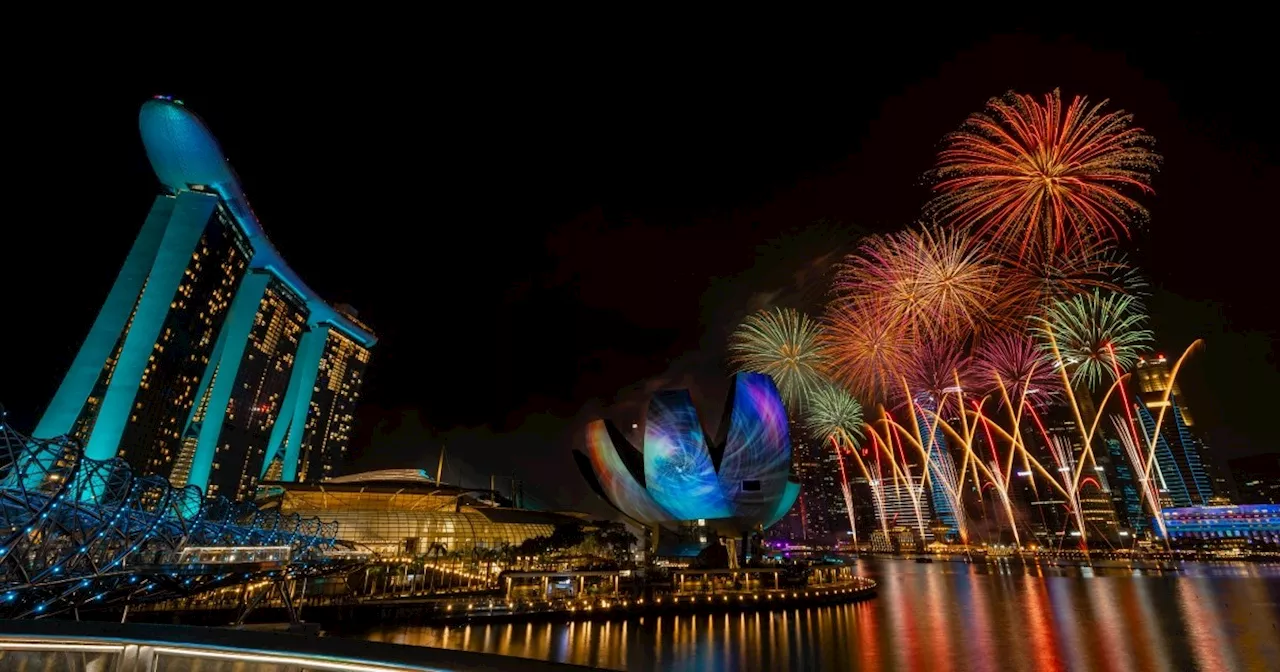 Fireworks Light Up Singapore's New Year's Eve Celebrations