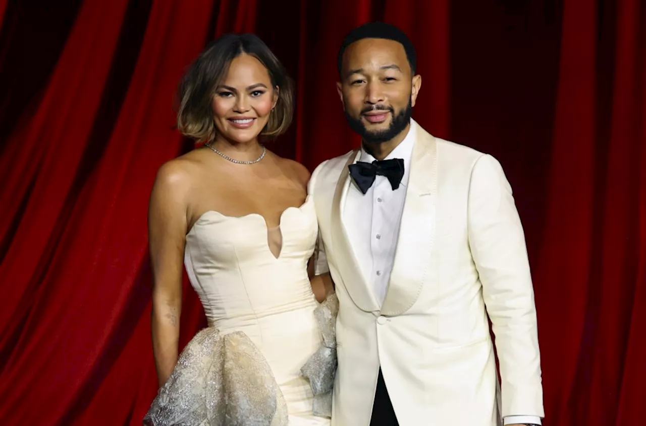 Chrissy Teigen Celebrates John Legend's 46th Birthday in London