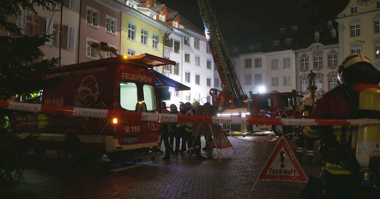 Feuerwehr löscht Brand in Schaffhauser Stadtzentrum