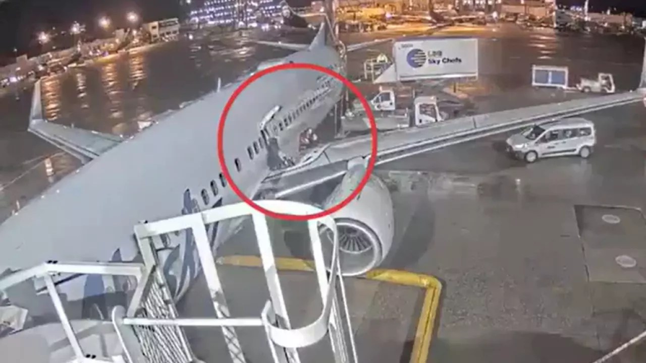 En video: una pasajera de Alaska Airlines abrió la compuerta de emergencia de un avión tras su aterrizaje