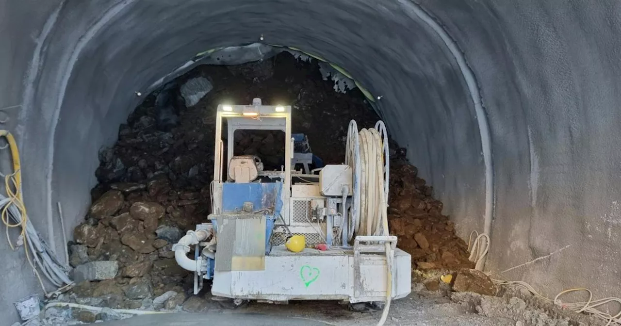 Teil des Tauerntunnels bricht ein