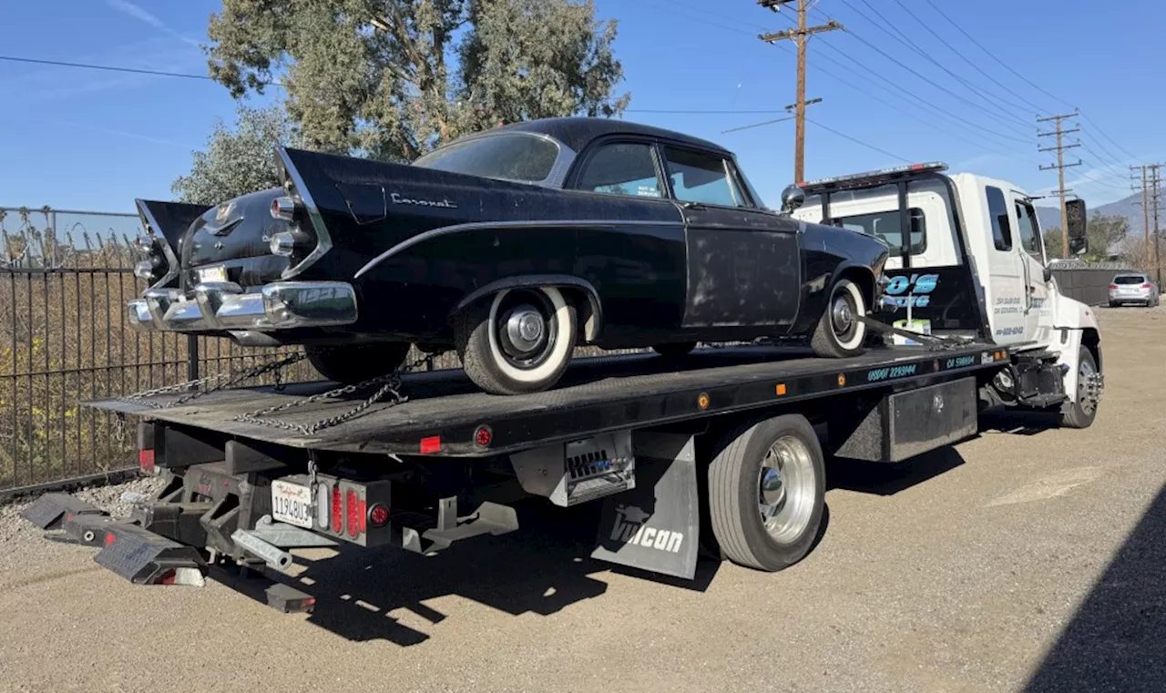 Stolen 1956 Dodge Coronet, Replica of 'Highway Patrol' Car, Recovered in San Bernardino