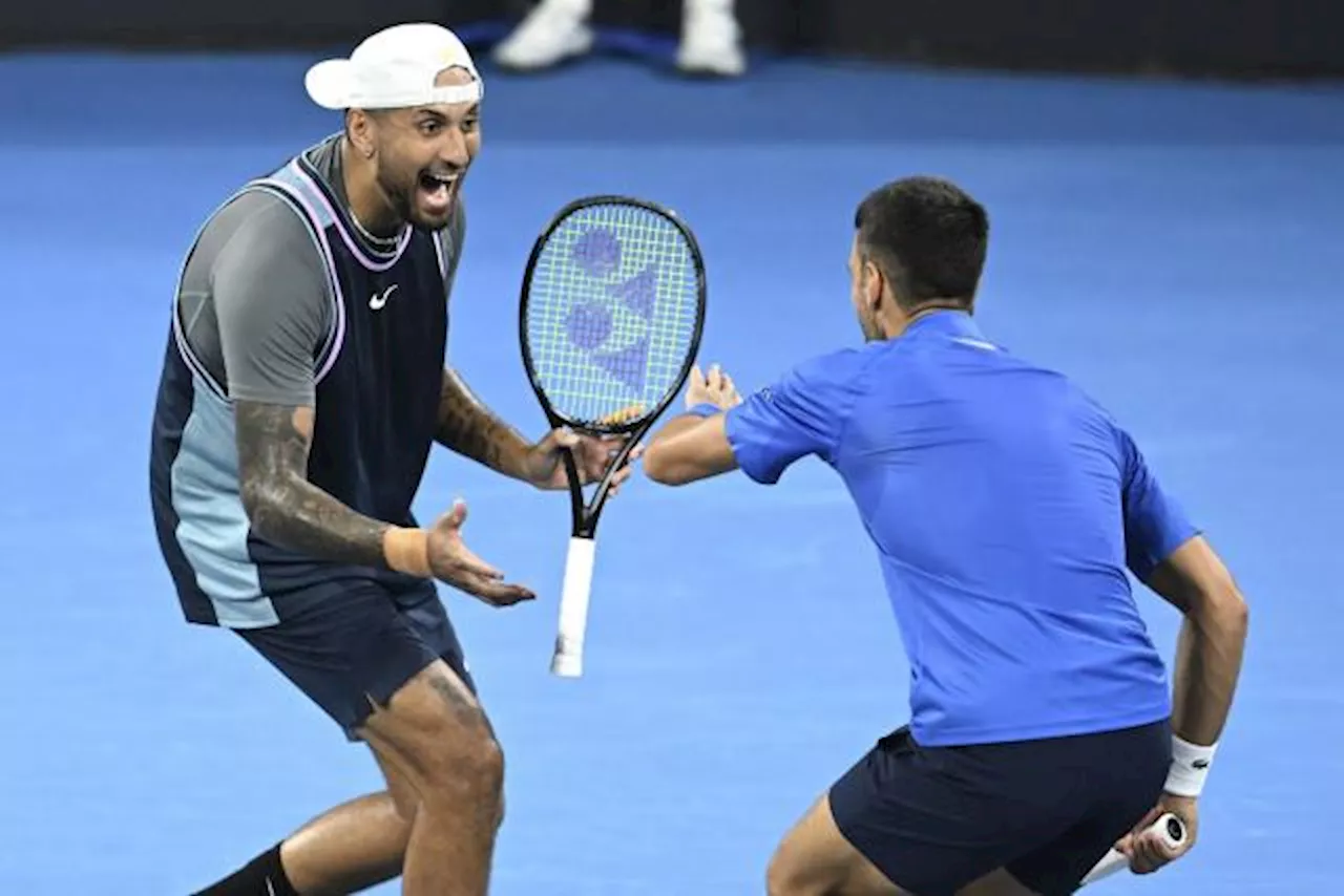 Djokovic et Kyrgios s'imposent en double à Brisbane