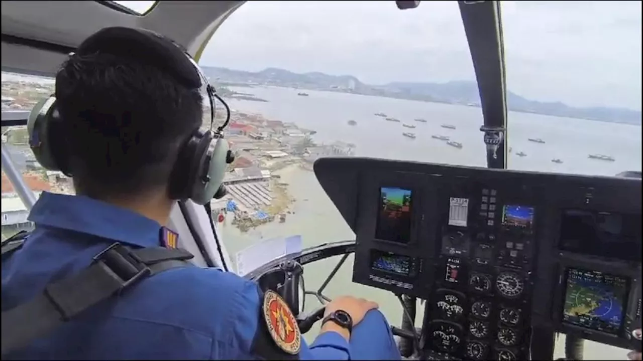 Polairud Polda Lampung Berpatroli Udara dan Laut Selama Libur Natal dan Tahun Baru