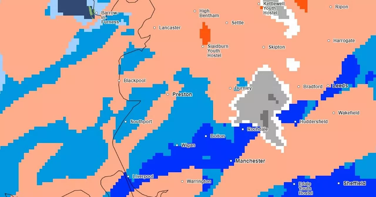 Met Office snow maps show the Lancashire areas to be hit on New Year's Day