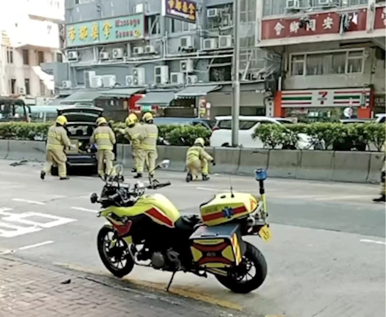 One dead, three injured as car mounts pavement in Hong Kong’s Jordan Road