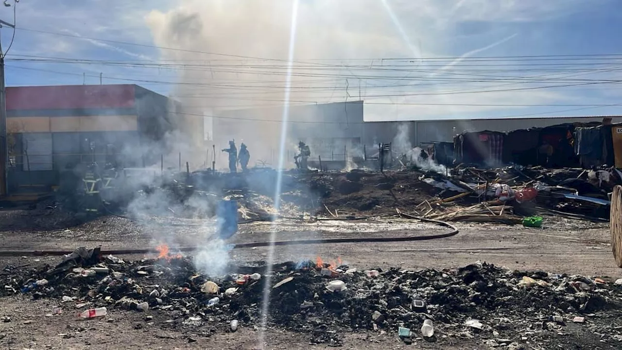 INM reporta incendio en campamento migrante en Chihuahua; hay un herido