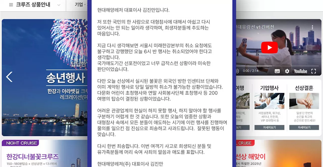 서울시, 제주항공 참사 당일 불꽃쇼 업체 행정조치 예고