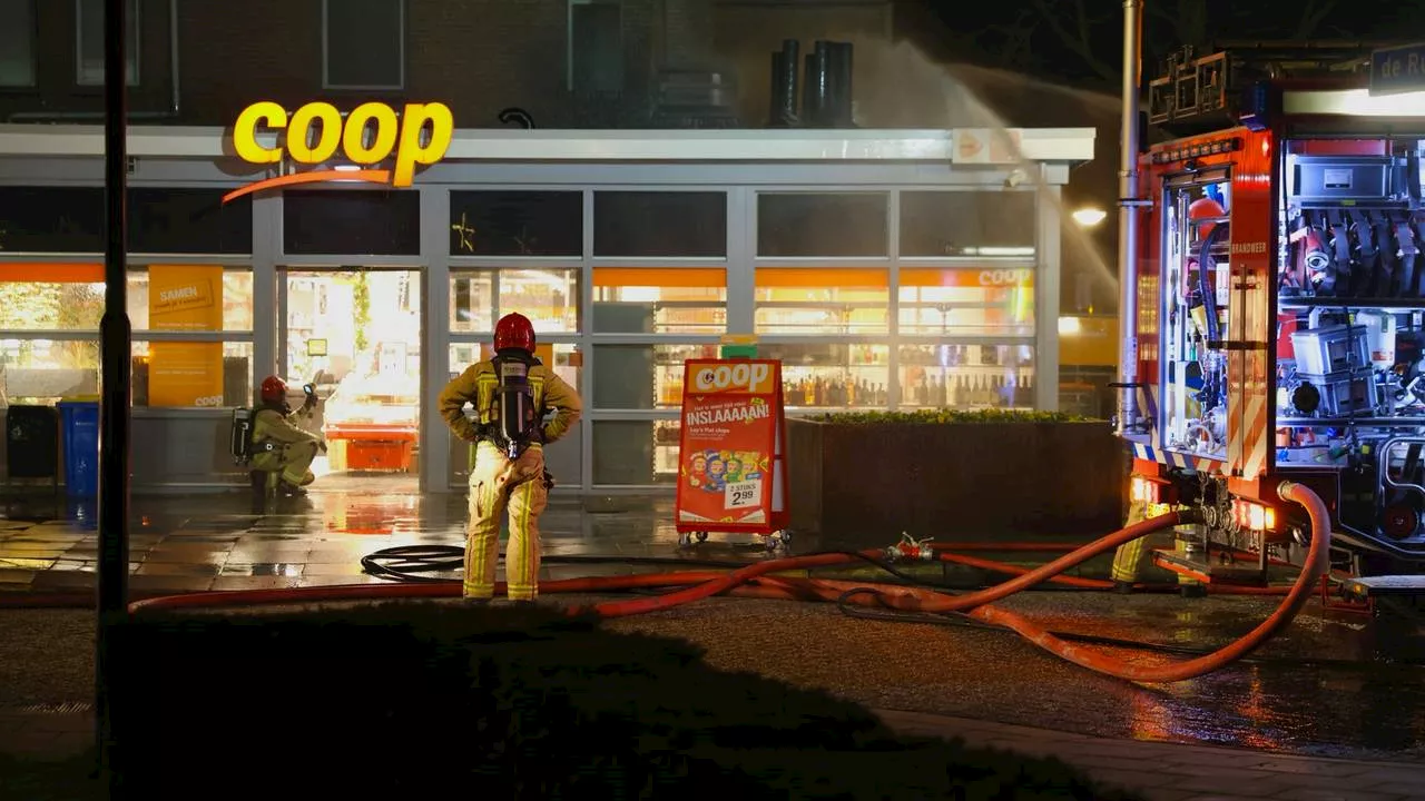 Appartementen boven supermarkt tijdelijk ontruimd door brand