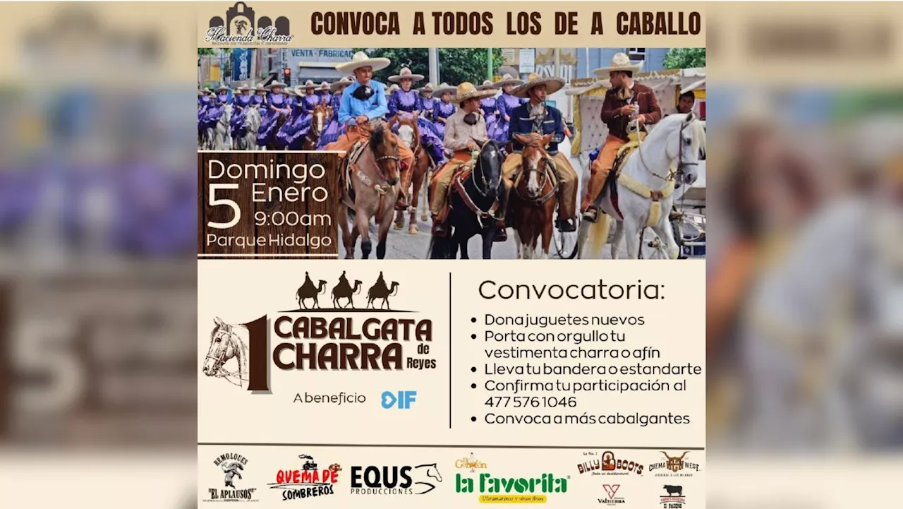 Cabalgata a favor del DIF en León para Día de Reyes