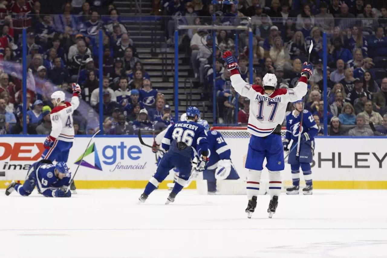 Canadiens Beat Lightning, Evans Extends Goal Streak