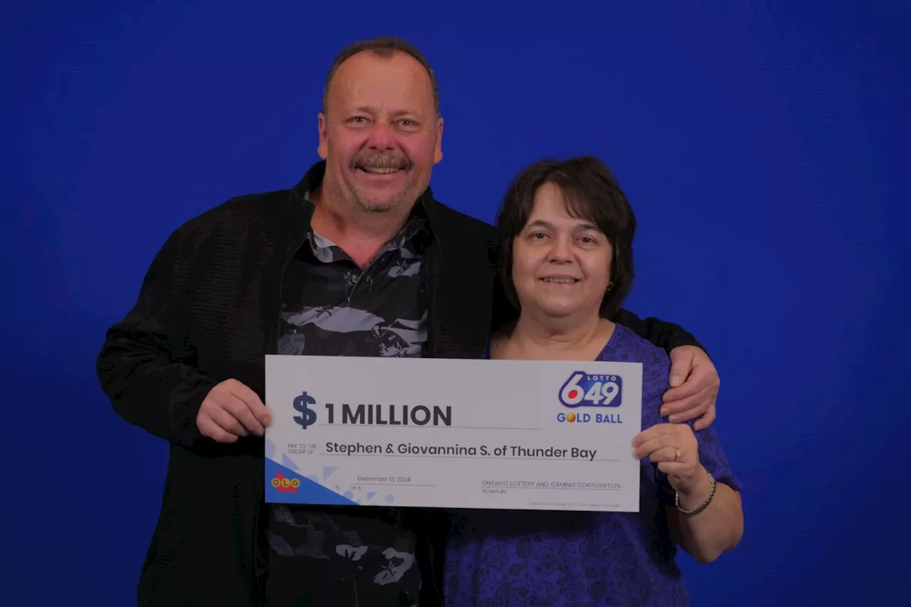 Thunder Bay Couple Wins $1 Million in Lotto 6/49