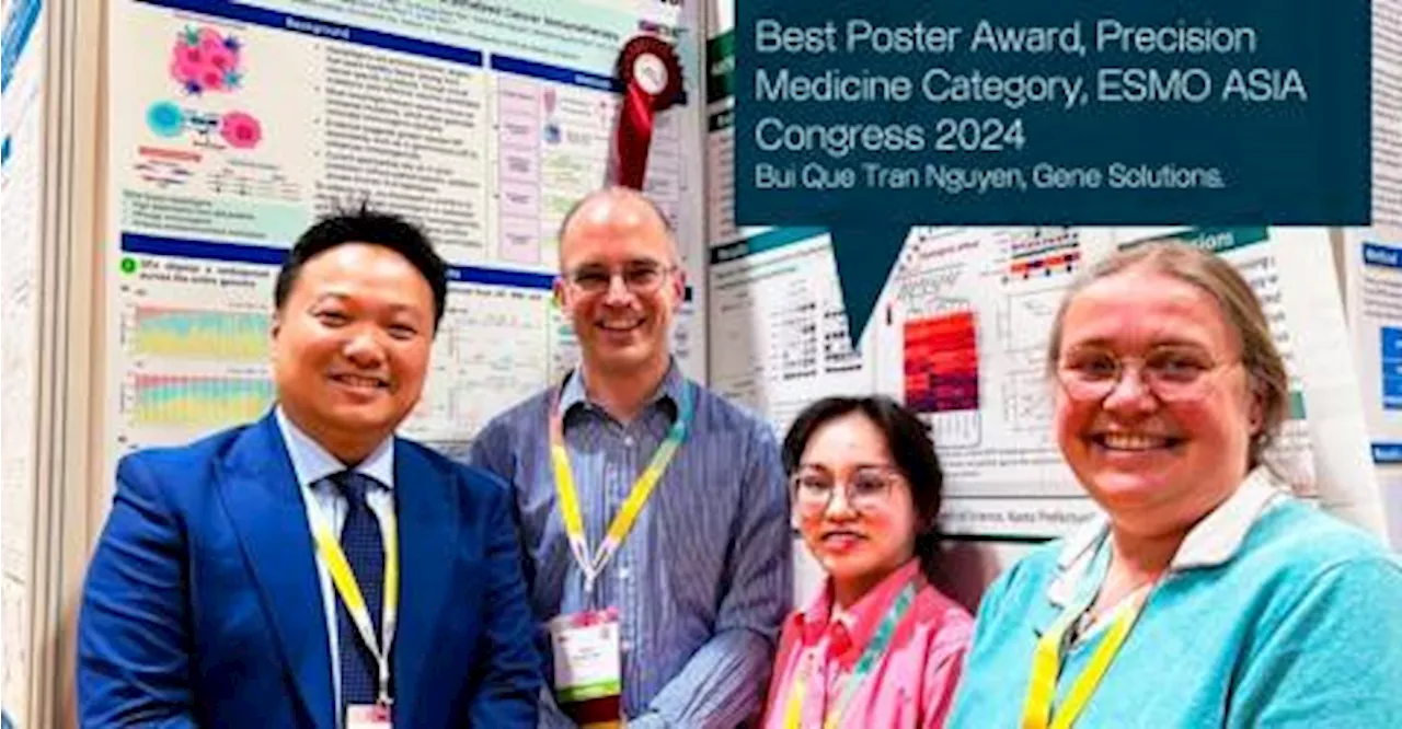 Young Scientist from Gene Solutions Wins Prestigious Award at ESMO Asia Congress