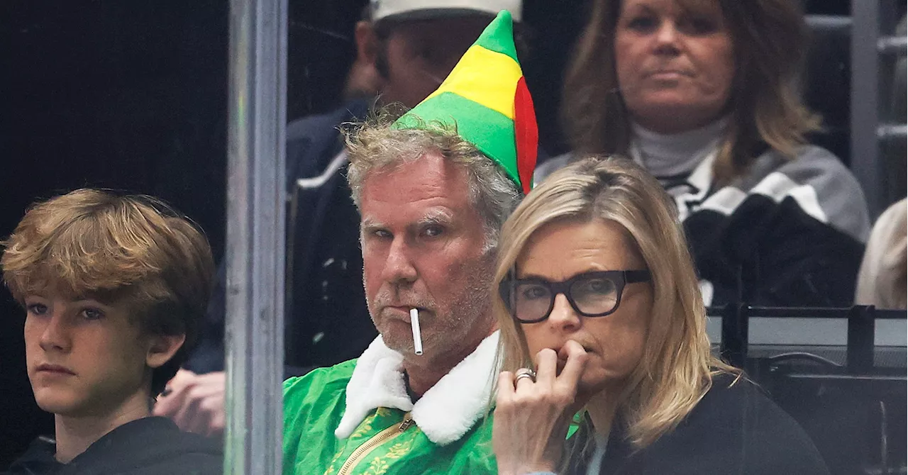 Will Ferrell's 'Buddy the Elf' Makes a Grumpy Appearance at NHL Game