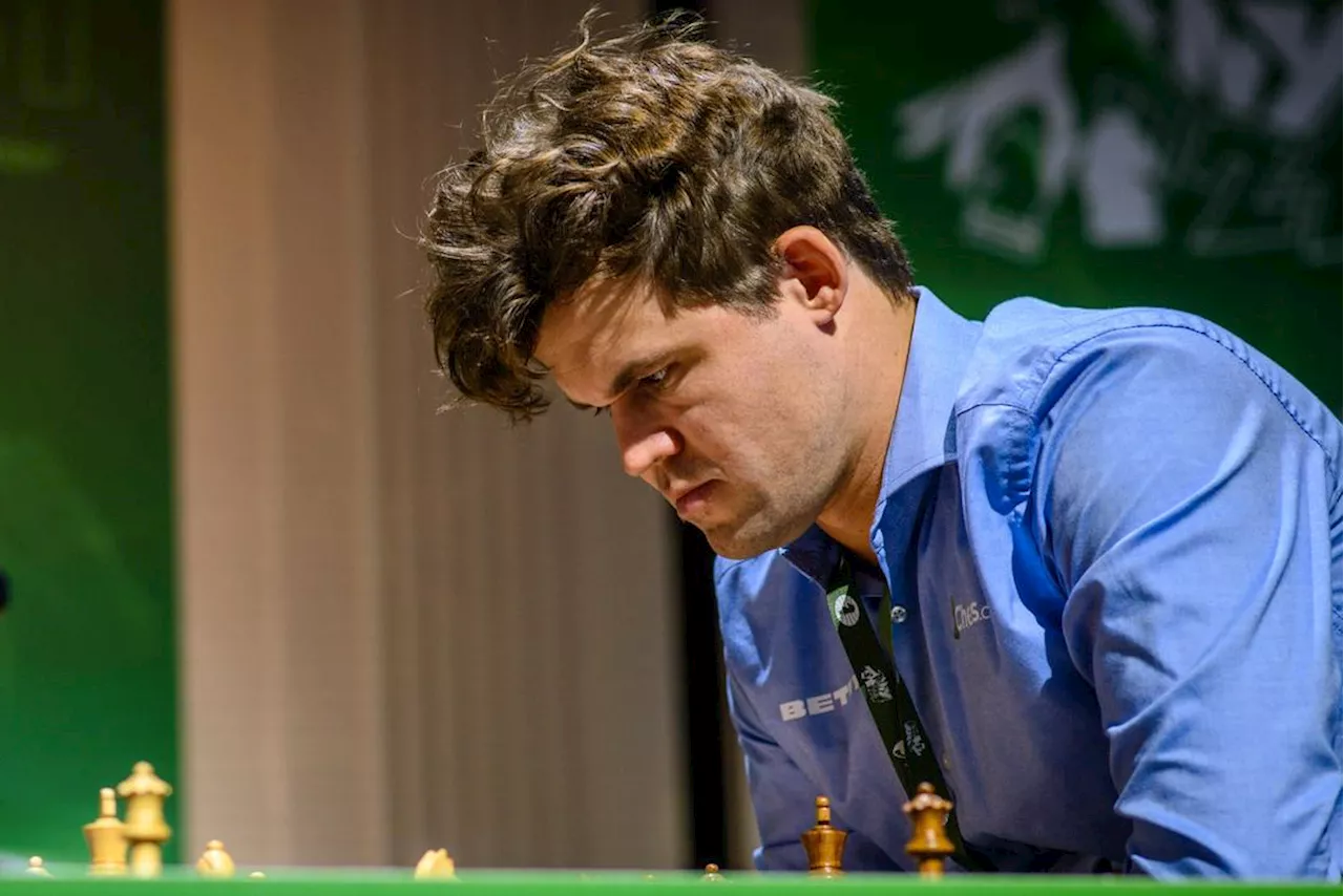 Magnus Carlsen i aksjon ved Lynsjakk-VM