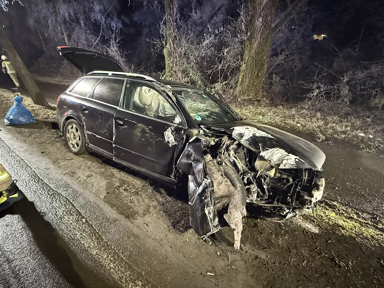 Mit Auto von Großvater gegen Baum gekracht