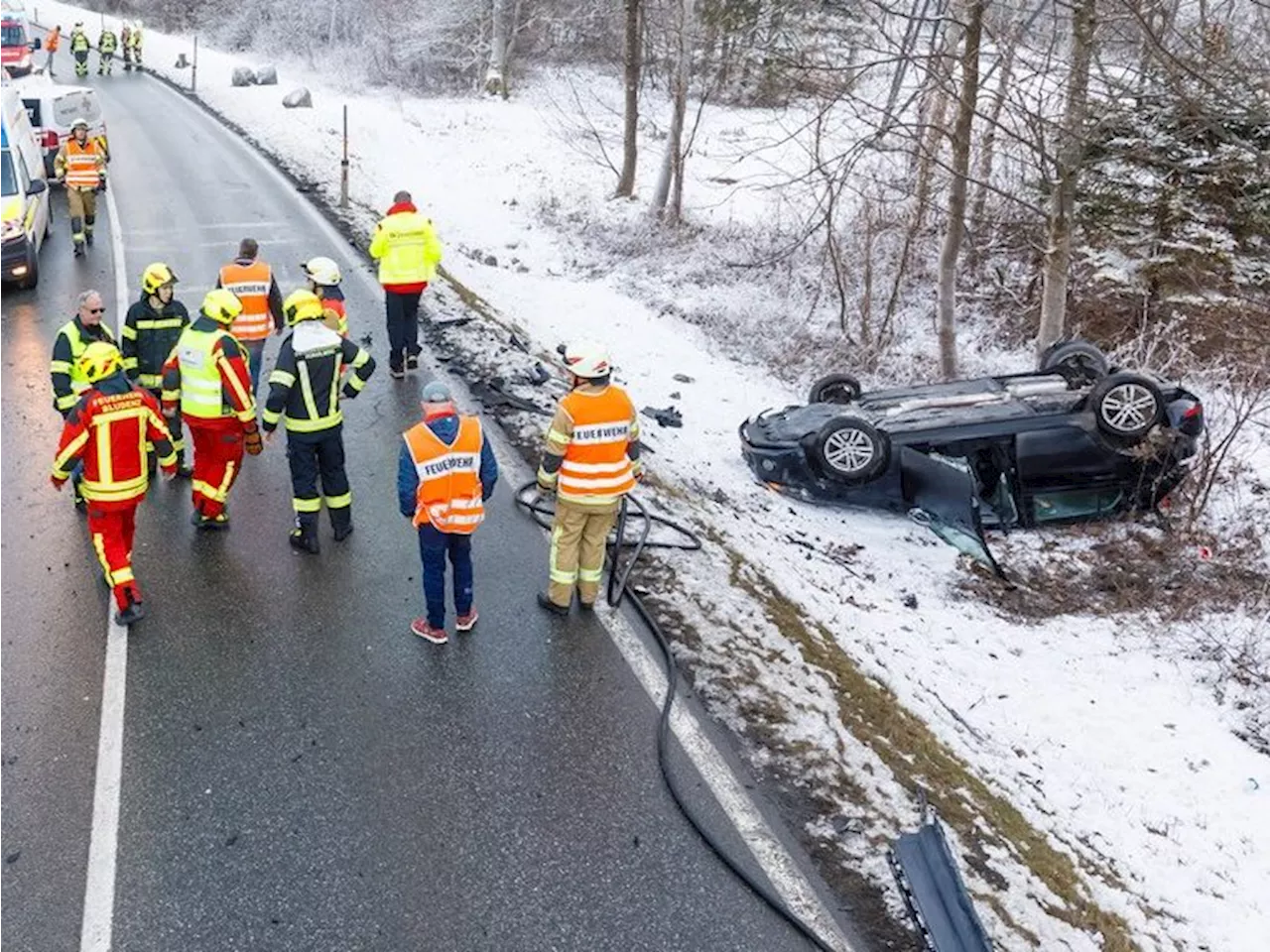 Schwerer Verkehrsunfall auf der Montafonerstraße in Lorüns