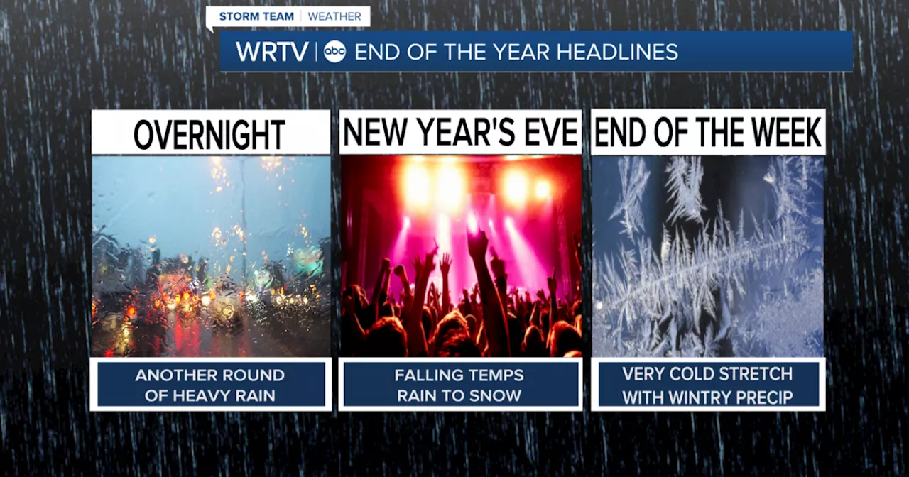 Above Normal Temps to End 2024, Another Round of Heavy Rain Overnight