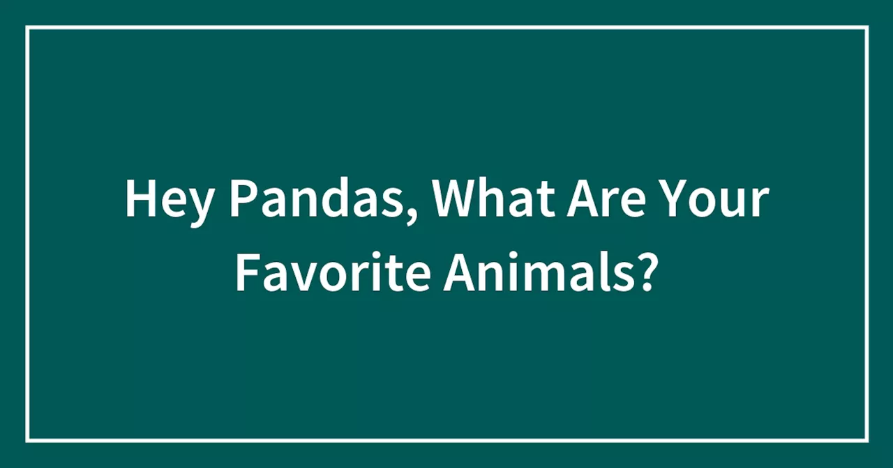 Hey Pandas, What Are Your Favorite Animals?