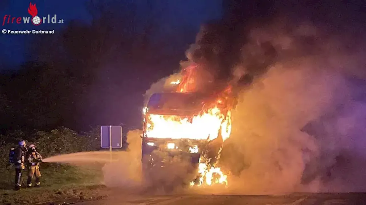 Lkw-Brand in Dortmund-Eving