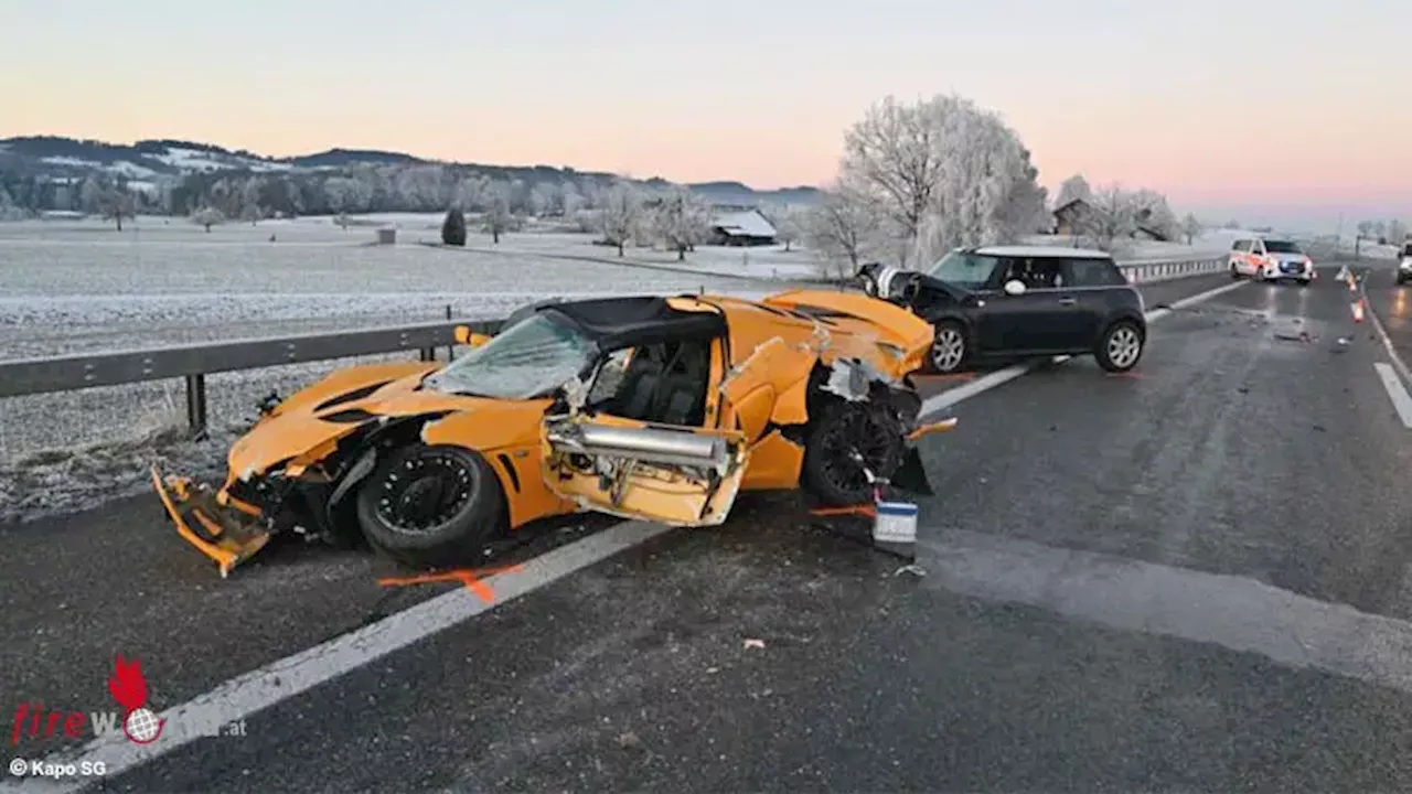 Schweiz: Dreimal Unfall auf der A1 bei Gossau → ein Verletzter