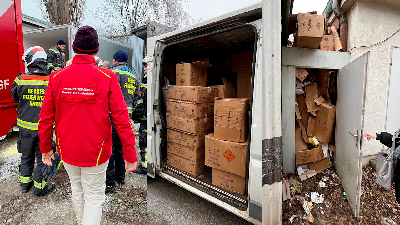 Mehr als vier Tonnen illegal gelagerte Feuerwerkskörper in Wien beschlagnahmt