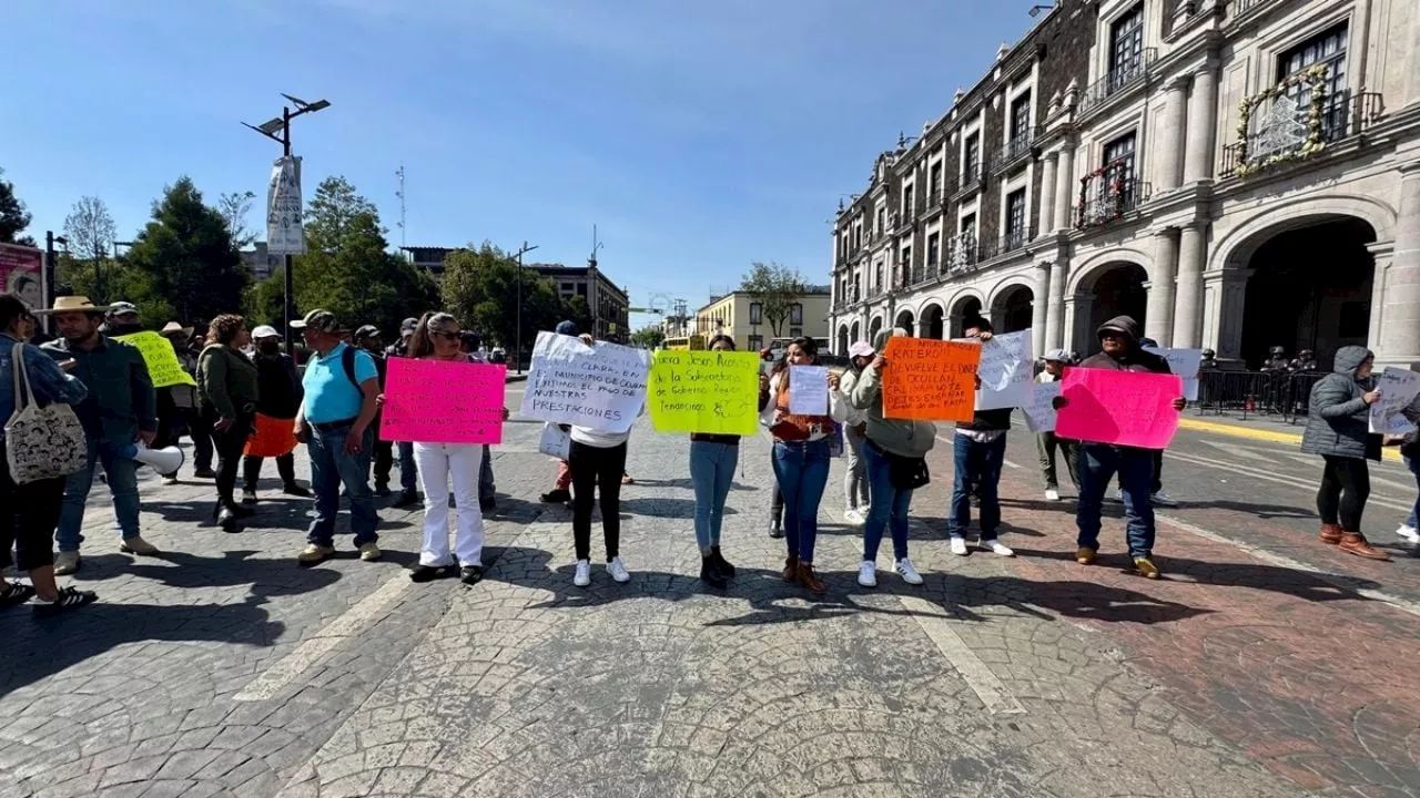 400 empleados de Ocuilan protestan por incumplimiento de pagos