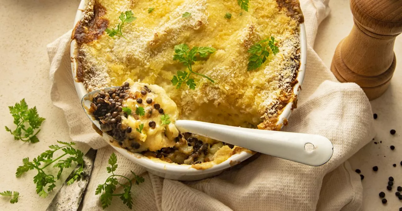 Parmentier aux lentilles et oignons caramélisés