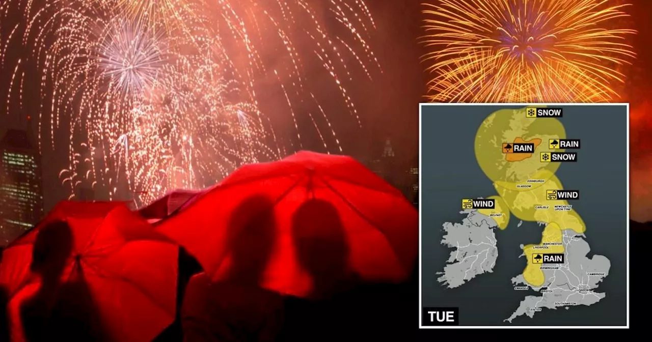 UK to Brace for Wet and Windy New Year's Eve Celebrations